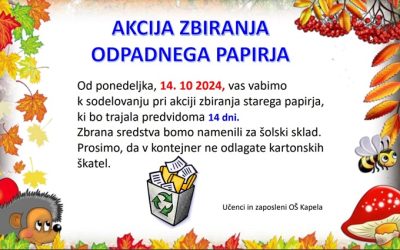 Akcija zbiranja odpadnega papirja