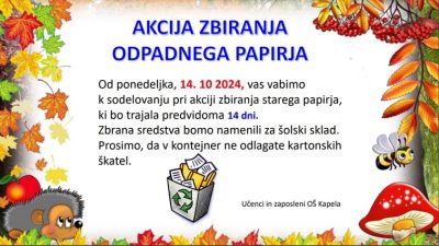 Akcija zbiranja odpadnega papirja